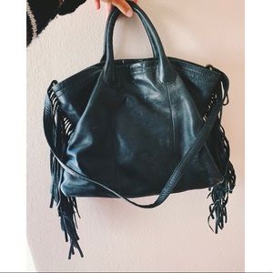 Black fringe Lucky Brand purse